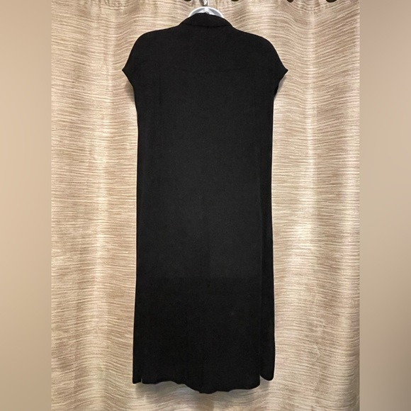 ✅ 3/$30 NWOT sexy black shirt dress with high side slit - Picture 3 of 5